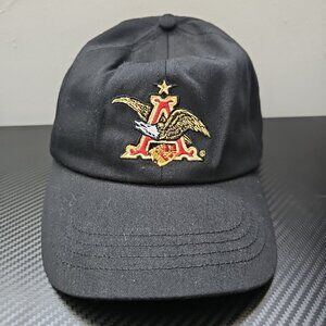 Anheuser Busch St. Louis MO. Black/Gold/Red Adjustable Baseball Hat